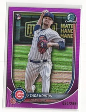 2025 Bowman Chrome Cade Horton #10 Fuchsia Refractor /299 Rookie RC Cubs