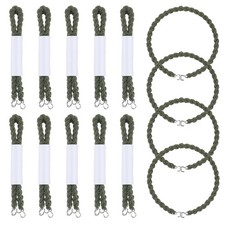 Tyqour 14pcs Elastic Boot Blousers Straps with Metal One Size, Green