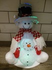 Vintage Fibre Optic Snowman  33cms. works perfectly.