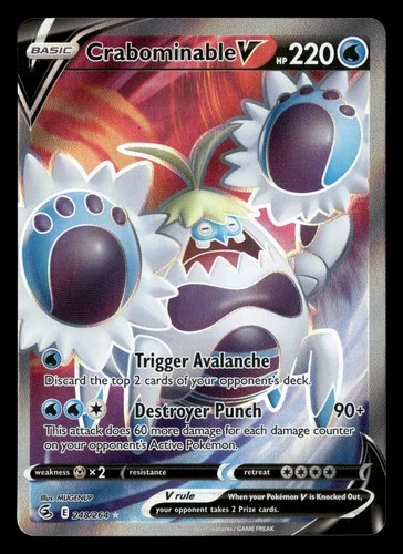 Crabominable V - 248/264 - Ultra Rare - Fusion Strike - Pokemon Card - NM/M