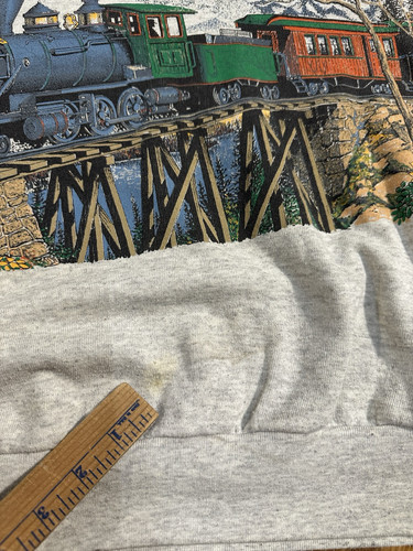 Vintage Hobo & Winnipesaukee Scenic Railroads Crewneck Sweatshirt Size L Train - Picture 8 of 20