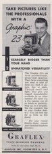 1955 Graflex Graphic 23 Camera: Take Pictures Like the Pro Vintage Print Ad