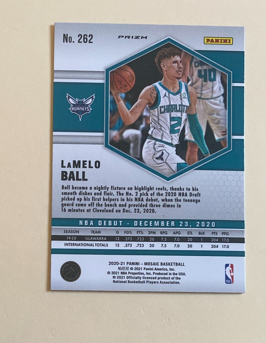 2020-21 Panini Mosaic Reactive Orange #262 LaMelo Ball Debut
