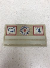 NEW VINTAGE METAL SOCIAL SECURITY CARD 50's 60's USA Zodiac Sign Scorpio