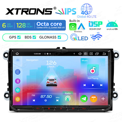 9'' 6G+128GB Autoradio Android 14 8-Core GPS  Für VW Golf 5 6 Plus Polo 6R Caddy