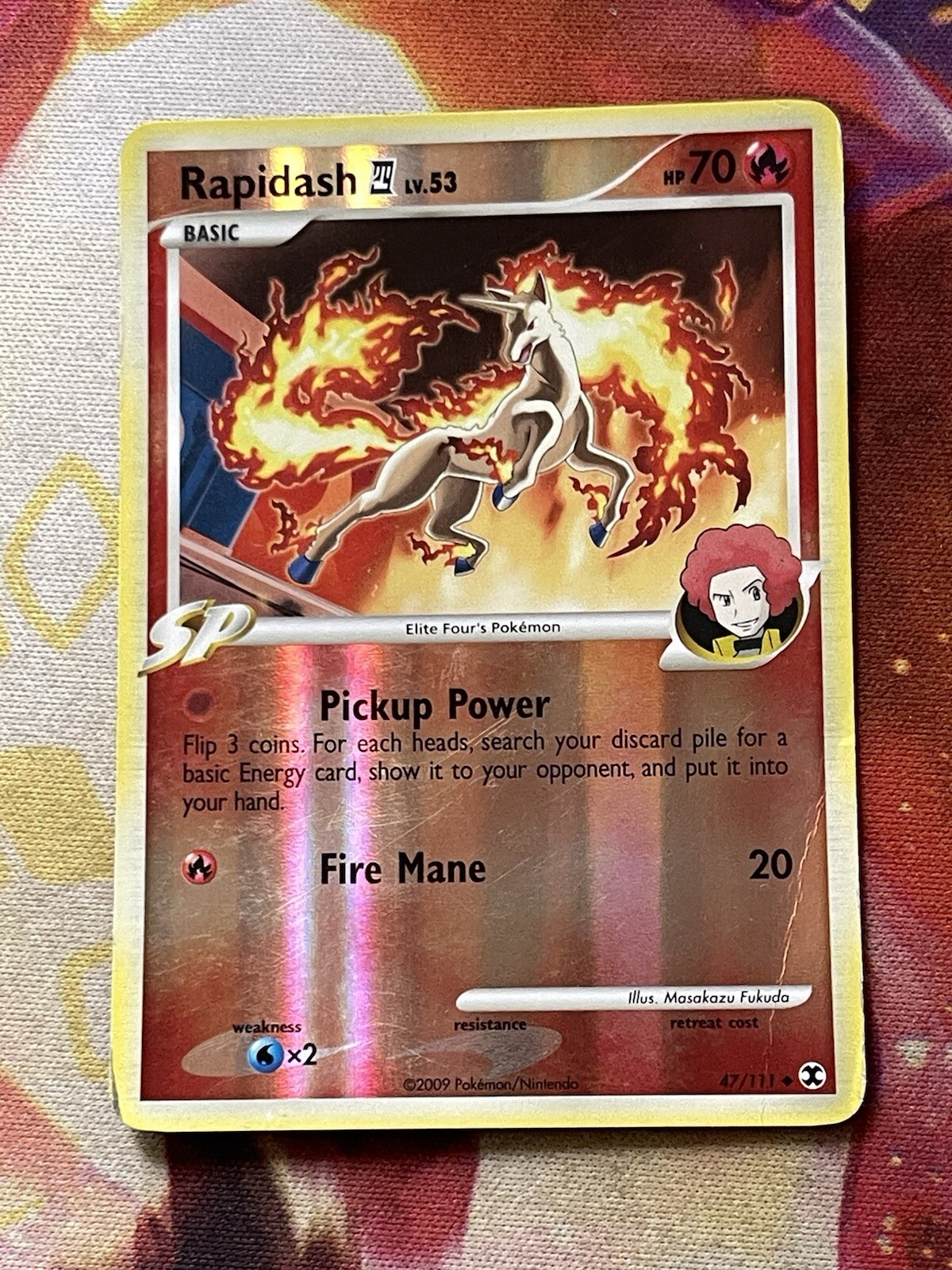 Rapidash 47/111 Reverse Holo Platinum Rising Rivals Pokemon Card