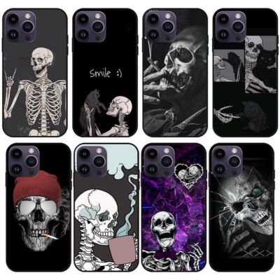 Skull Skeleton Case For iPhone 15 14 13 12 11 Pro Max Plus Mini XR XS X SE 8 7 6