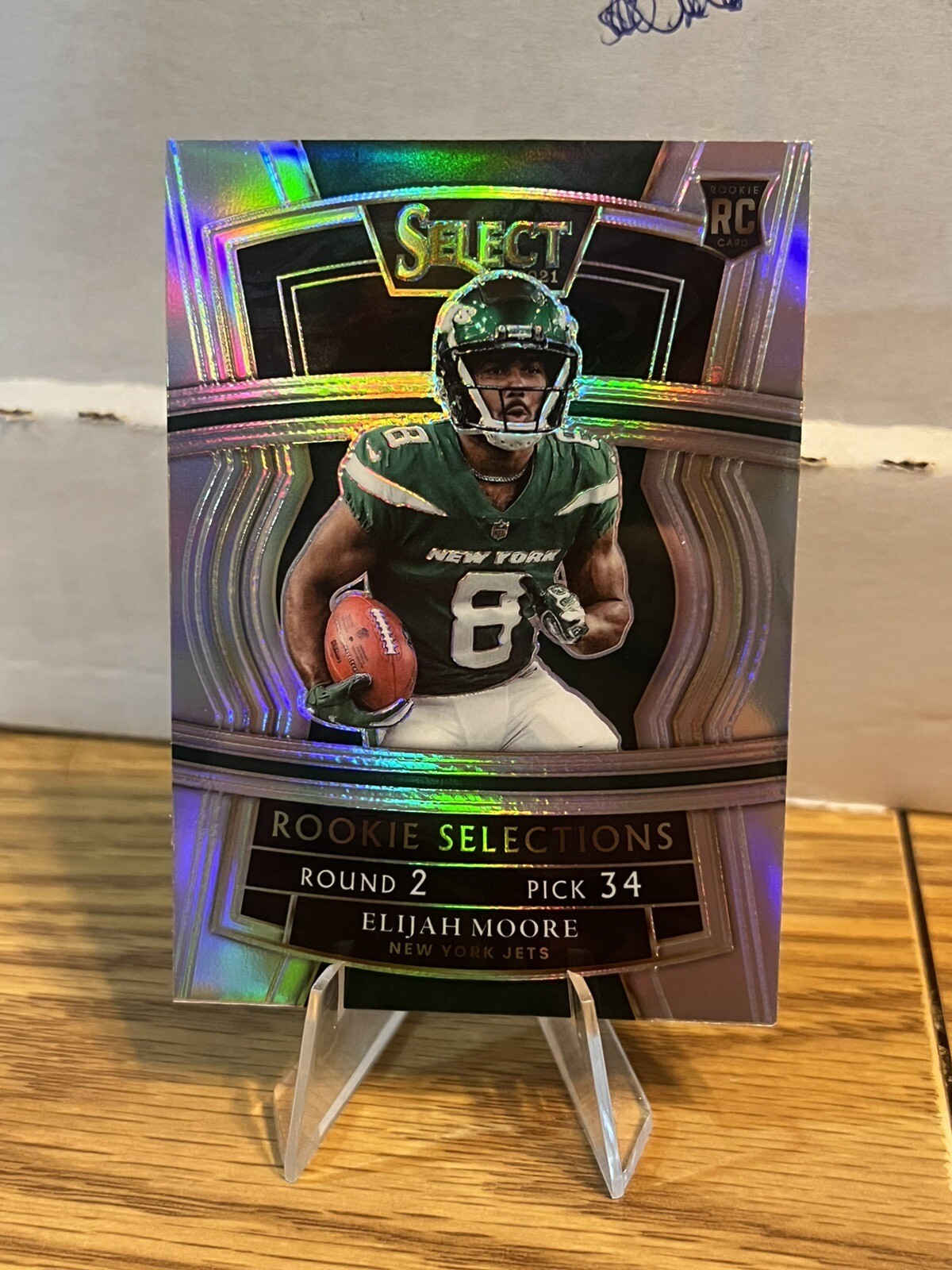 2021 Select - Rookie Selections Silver Prizm #RS-18 Elijah Moore RC Holo Jets