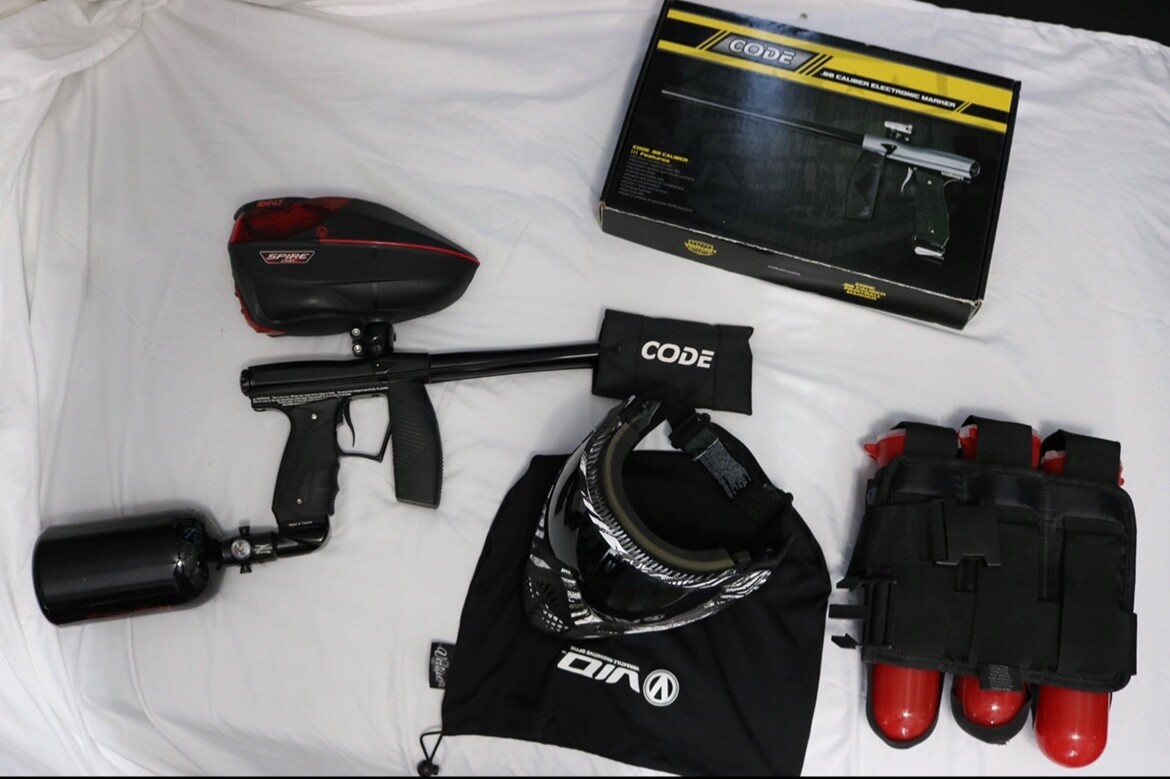 Black And Red Valken Code Spire 260 Never Used Entire Set Up