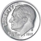 2013 S Silver Proof Roosevelt Dime  90% Silver  From a Proof Set