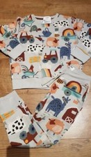 Next Boys Pale Blue Farm Sweatshirt and Joggers Jersey Set Size: 4-5 years BNWT