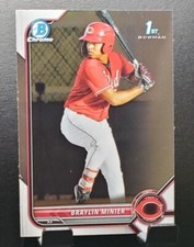 2022 Bowman Chrome #BCP-93 Braylin Minier REDS Prospect baseball card⚾️ NM/MT