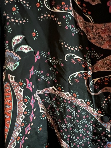 Jigsaw black cardigan with paisley patterned front, size L - Picture 3 of 4
