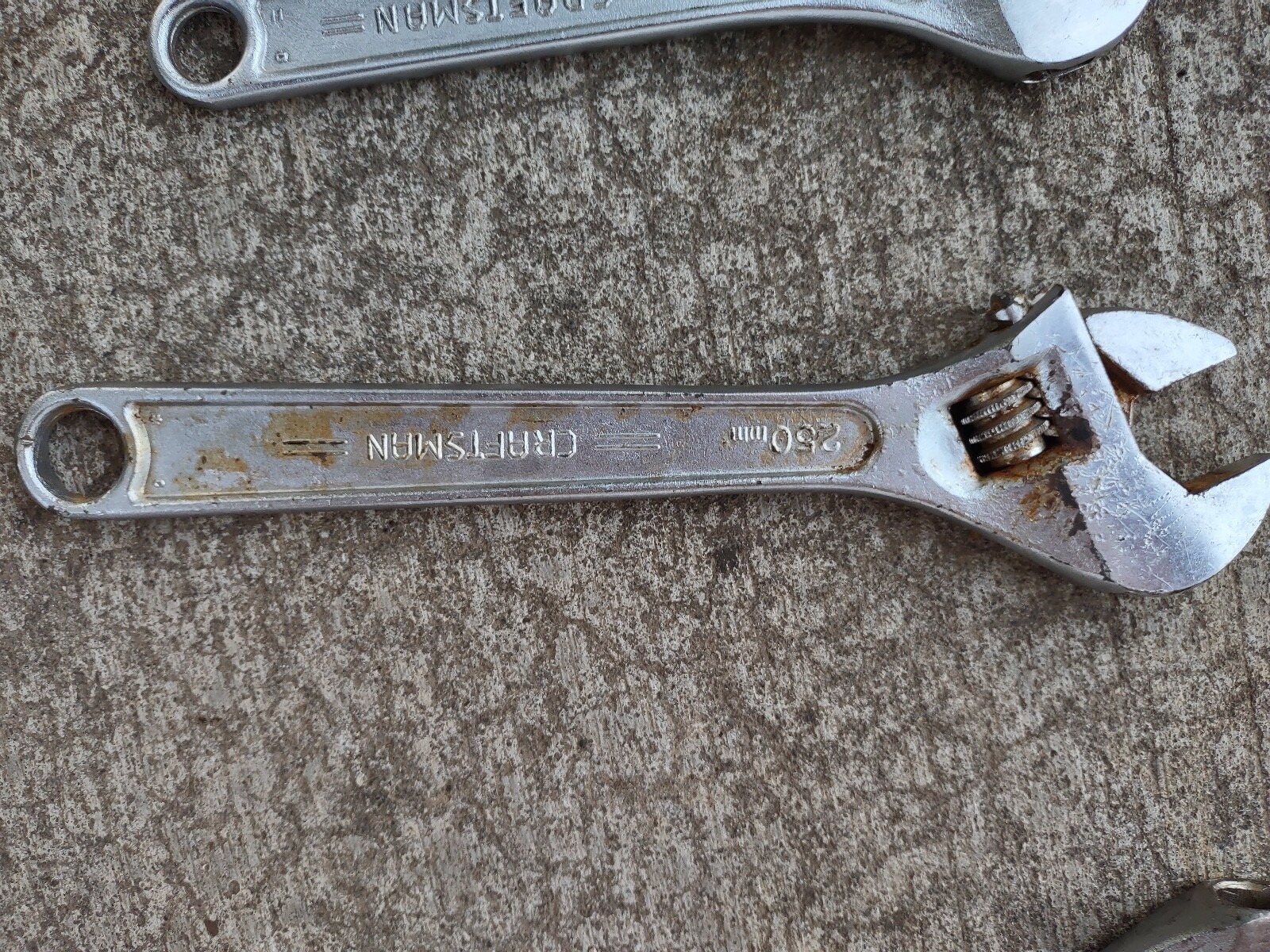 Vintage Craftsman Adjustable Wrench Set 8" 10" & 12" Double Line VG