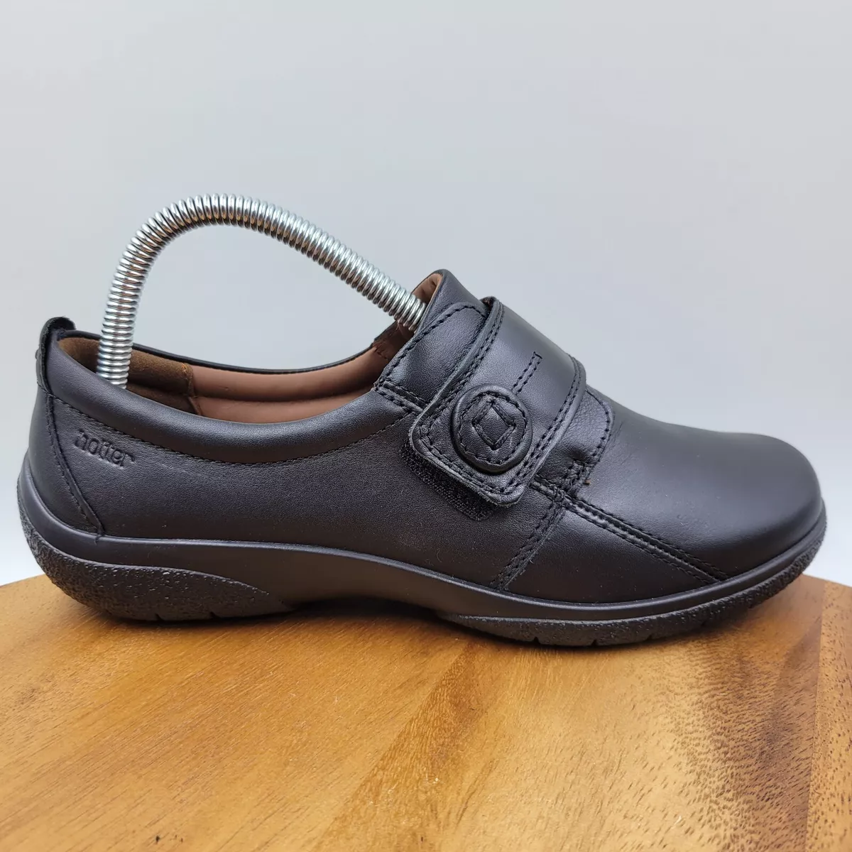 Hotter Sugar Loafer Shoes Women s 7 Black Leather Comfort