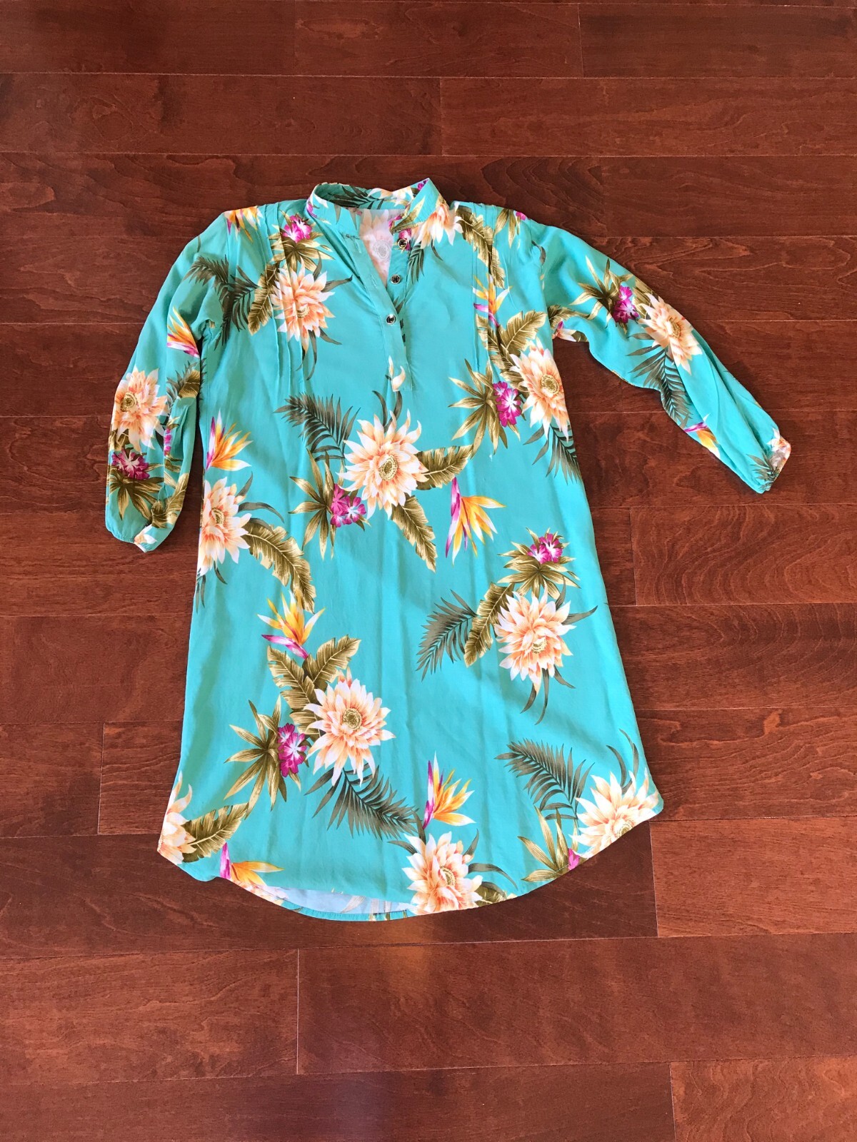 Blue Tropical Pakistani Kurti | Pakistani Kurta - image 2