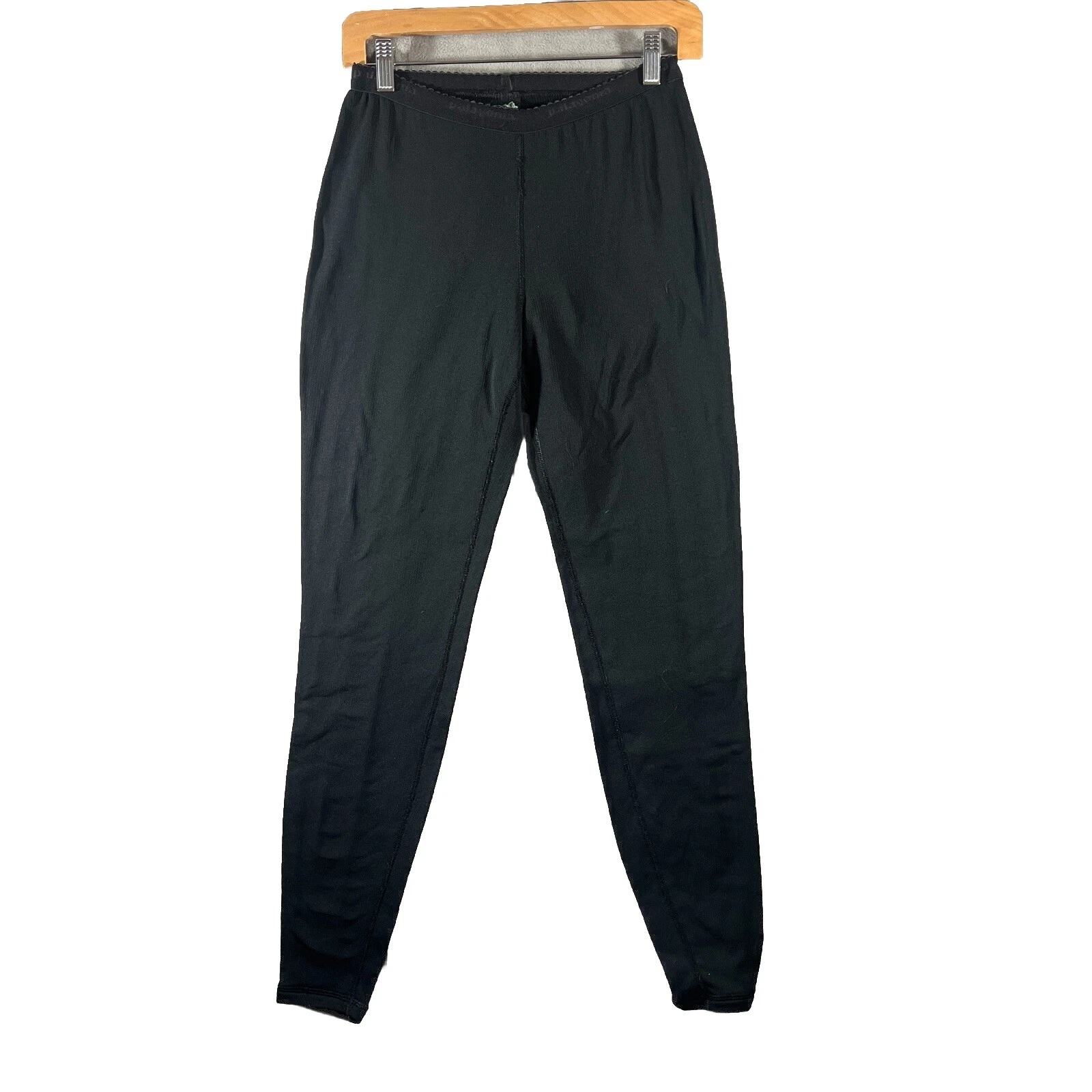 Patagonia Capilene Base Layer Pants Women Medium Black Lightweight Thermal Tight