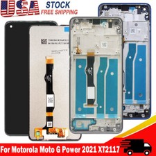 For Moto G Power 2021 XT2117 XT2117-4 LCD Display Touch Screen Digitizer  Frame