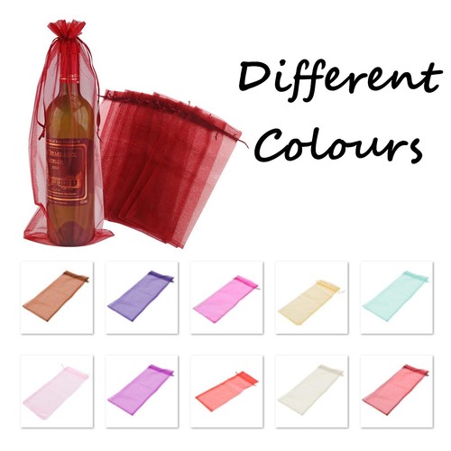 de Vino Organza Cordón Botella Bolsas Regalo 37x15cm | eBay