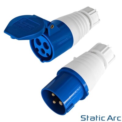 16A 3 Pin Plug IP67 Waterproof 2P+E 230V Fast-Fit 16 Amp Blue