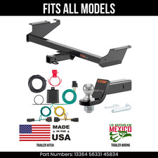 For 11-20 Dodge Grand Caravan Trailer Hitch 4 Pin Wire 178 Ball Fits All Curt For 11-20 Dodge Grand Caravan Trailer Hitch 4 Pin Wire 178 Ball Fits All Curt