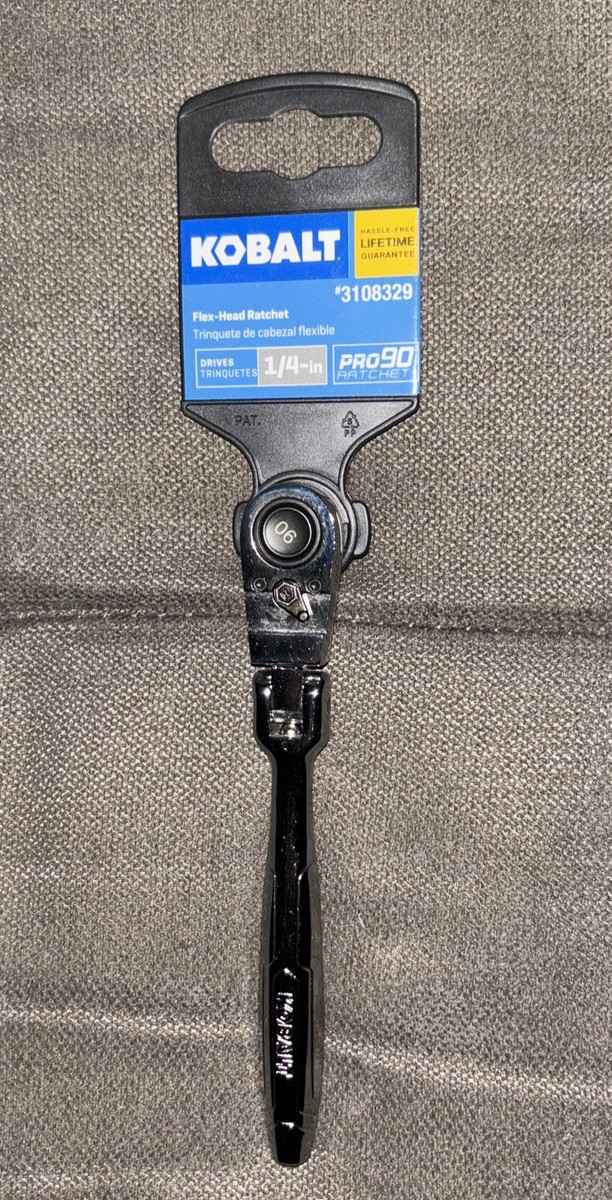 Kobalt⚙️90-Tooth 1/4-in Drive Full Polish Handle Flexible Head