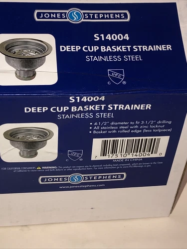 JONES STEPHENS S14004 Deep Cup Basket Strainer... Stainless Steel!!!! - Picture 6 of 10