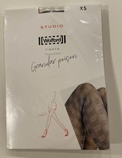 Wolford Studio Granular Poison XS Tights Black White New NIP 14761 30 Denier