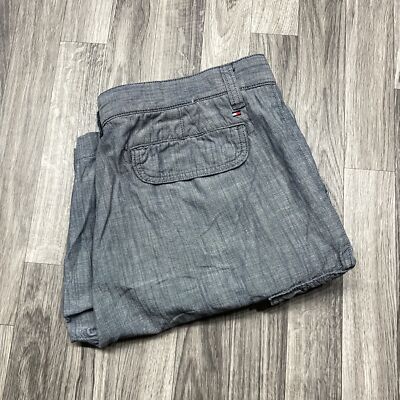 TOMMY HILFIGER Classic Fit Flat Front Grey Cargo Shorts Men's Size 36 Waist