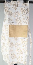 Chef Apron Metallic Holly Leaves Christmas Holiday TF