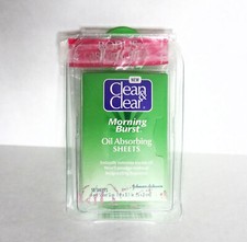 Clean  Clear Morning Burst Oil Absorbing Paper Sheets w Carrying Case Oily Skin