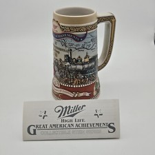 Miller Beer Stein Great American Achievements 1st Transcontinental Railway, Card