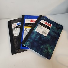 3-Pack Five Star Composition Notebooks College-Wide Ruled 100 Sheets Each