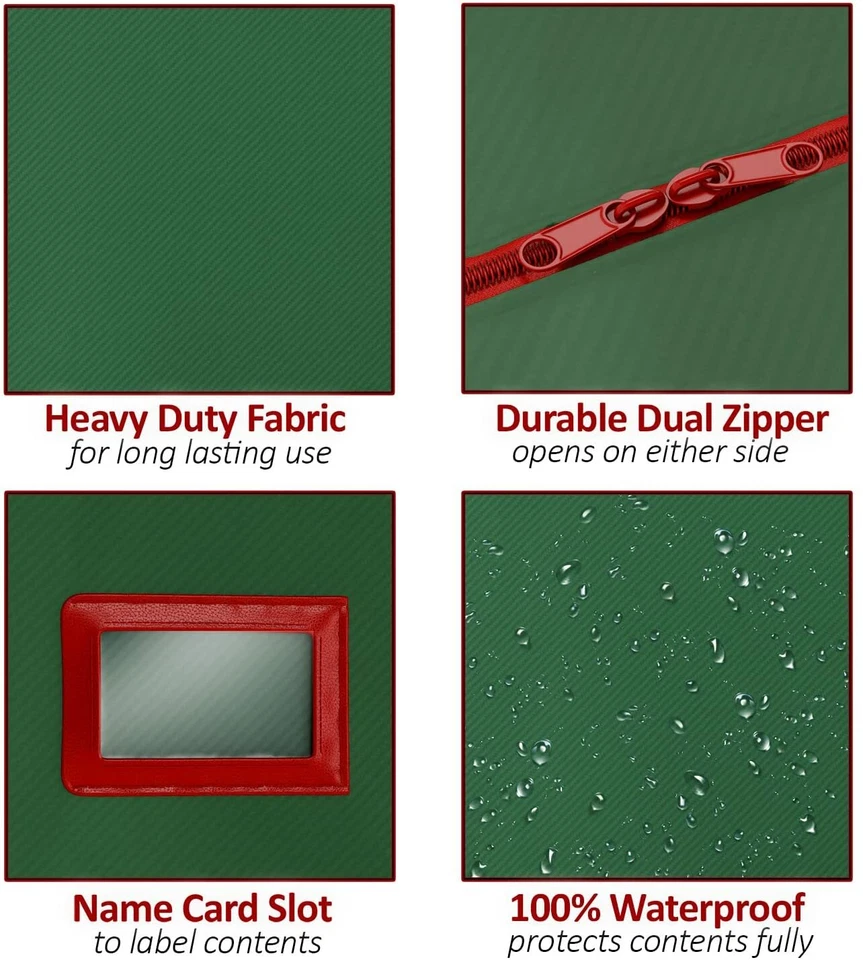 Christmas Tree Storage Bag, Fits Up to 7.5 ft. Tall Artificial Disassembled Tree - Image 4 of 4