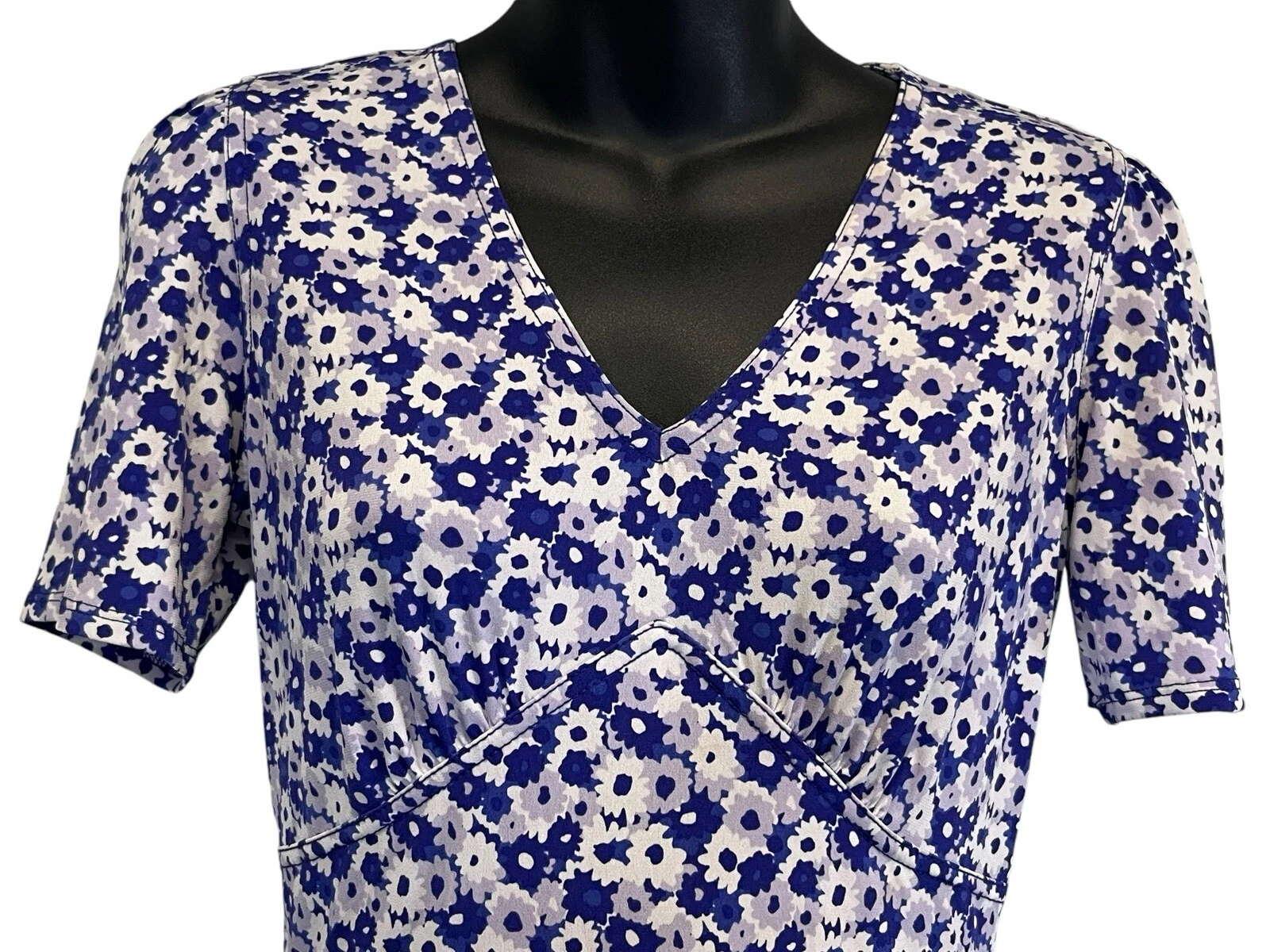 Abito Michael Kors scollo a V viola floreale taglia XS