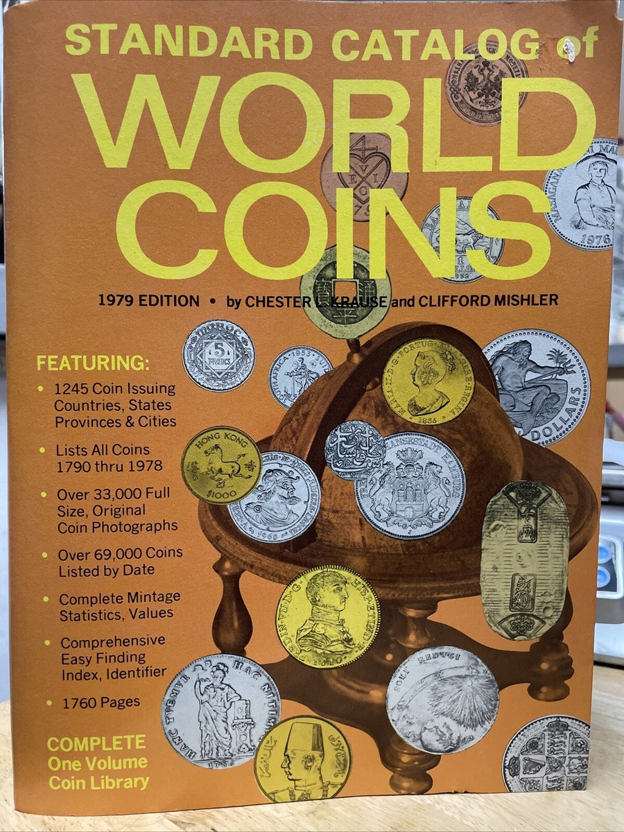 Vintage 1979 Edition Standard Catalog of World Coins Krause