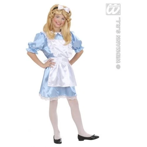 CARNEVALE COSTUME VESTITO ALICE NEL PAESE DELLE MERAVIGLIE BAMBINA 11/13