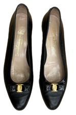 Salvatore Ferragamo Women's Shoes Vintage Black Flats Size 7