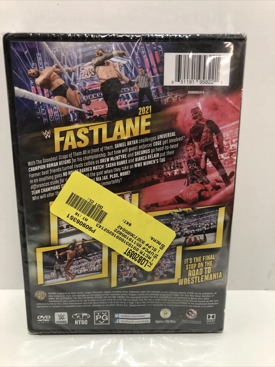 WWE FASTLANE 2021 DVD Region 1 US Release Topps Card Wrestling