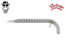 VINTAGE LOWRIDER TRIPLE SQUARE TWISTED CHROME CHAIN GUARD 16" LOWRIDER BIKES.