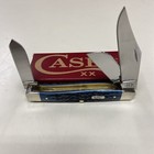 CASE XX #51861 POCKET WORN MEDITERRANEAN BLUE BONE PEACH SEED LG STOCKMAN SS — photo 1
