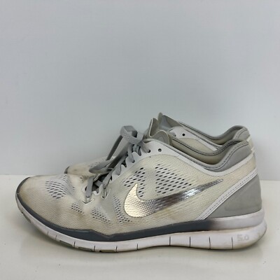 Nike Free TR Fit Cross Training Shoes White Metallic Silver