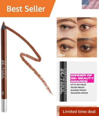 Long-Lasting Smudge-Proof Eyeliner Pencil - 24/7 Waterproof, Copper Shimmer
