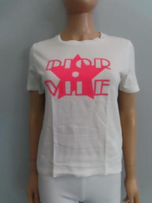 Christian Dior White/Pink 'Dior Vibe' T-Shirt Size XS | eBay