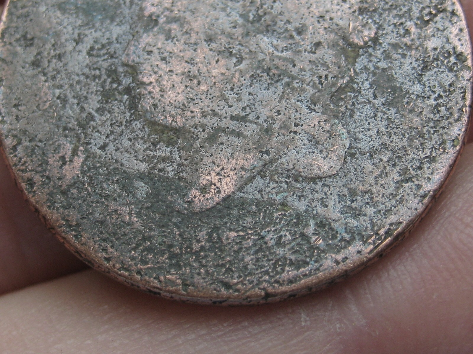 1820 Matron Head Large Cent Penny- Large Date, About Good Details, Holed
