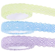3 Rollen Spitzenbesatzband, Dekoration, selbstklebendes Spitzenband,