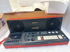 SONY CFS-C7 Red CHORD MACHINE FM/AM Stereo Radio Cassette Player recorder w/ Box