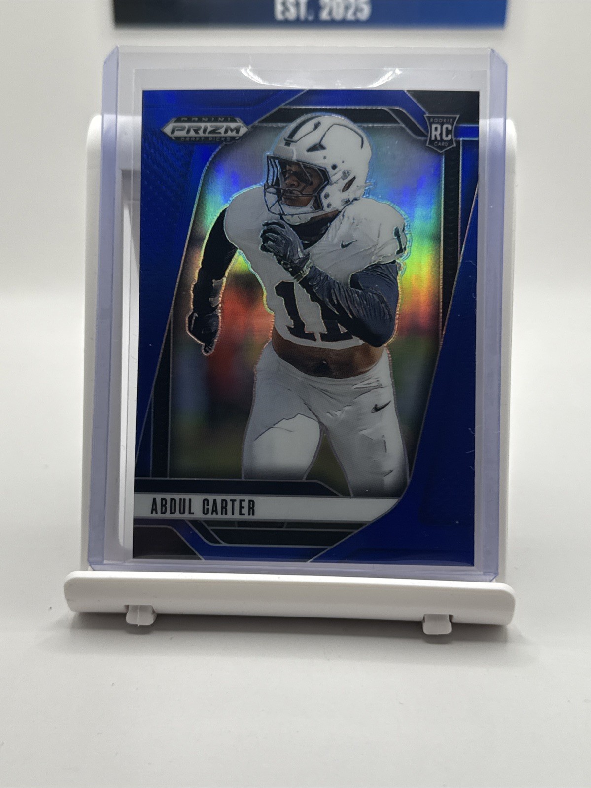 2025 Prizm Draft Picks Prizm Abdul Carter RC #102 Blue Prizm Parallel 195/249