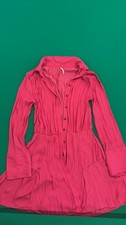 Urban Outfitters Pink Striped Button-Up Dress