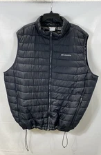 Columbia Men's Powder Lite Vest Black Omni-Heat Puffer Full Zip Size 3X